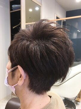 ヘアサロンアンドヘアメイクディー(hair salon hair make D) 仙台D 伸ばしかけショート×ブラウンアッシュ ひし形style