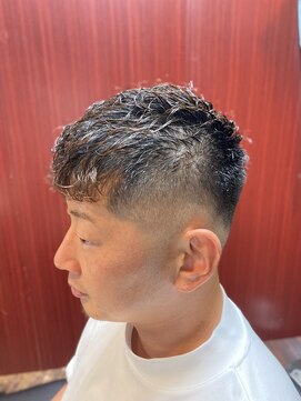 ヒロギンザ 新橋日比谷口店(HIRO GINZA) スペインパーマ×フェード　新橋　理容室　床屋　ヒロ銀座