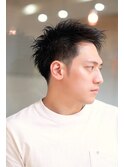 黒髪×スパイキーショート