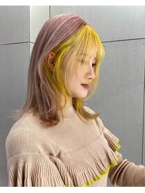 ジェム リット(GEM lit) pink×yellow/フェイスフレーミング