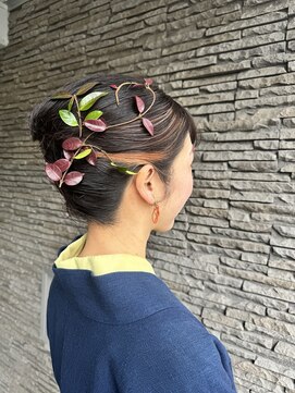 ハイバレーヘアーメゾン(HIGH VALLEY HAIRMAISON) ヘアメイクオリジナルセット夜会巻き岡山南中央町