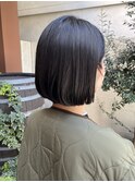 ミニボブ/ベルボブ/切りっぱなし/暗髪/艶髪☆