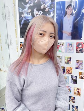 オタクヘア 渋谷(OTAKU HAIR) ニュアンスカラーシルキーブロンドブリーチハイトーンカラー