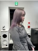 ダークパープルナチュラルショートミルクブラウン