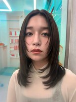 リアン 上尾店(Rien)&nbsp;レイヤーカットxミディアムx前髪なし20代30代40代 s04