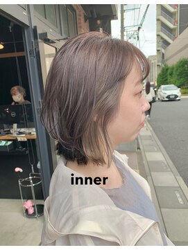 オーガニック アトリエ 大宮(organic+atelier) くびレイヤーエモージュ小顔カットシースルーバング大人ガーリー