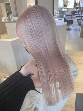 ペレ 栄店(PELE) デザインカラー/レイヤーカット/ウェットヘア/オリーブベージュ