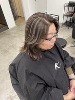 キング 高槻(K!ng)&nbsp;ハイライトカラーミルクティーベージュケアブリーチダブルカラー