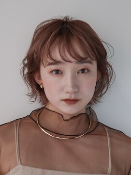 シスタ(SISTA) 前上がりボブ/パーマボブ/ピンクブラウン【自由が丘】