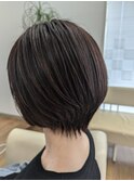 大人くびれショートボブ×透明感ナチュラルショコラブラウン