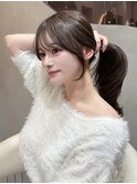 韓国風イメチェン美髪ワイドバングレイヤーカット韓国ヘア大宮