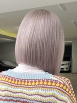 ムク 横浜店(muku)&nbsp;ダブルカラーミルクティーベージュカラーケアブリーチ韓国ボブ