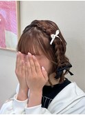 左右編みたらし