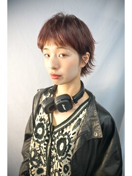 キジ(KIJI) マッシュウルフ/ショート/ショートバング/レッド/レッドブラウン