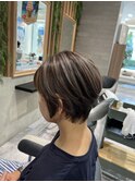 ハイライト白髪ぼかし