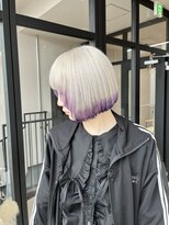 ソウィ(sowi)&nbsp;ホワイト×パープルエンドカラー