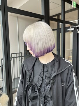 ソウィ(sowi) ホワイト×パープルエンドカラー