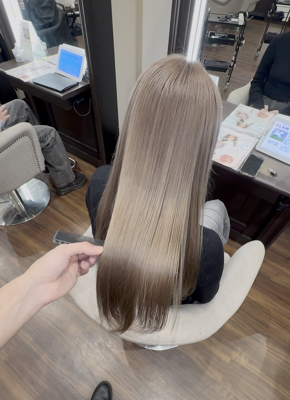 ミルクティーグレージュ：L270023617｜シエル 弘前駅前店(CIEL)のヘア