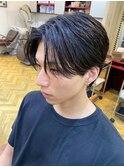 MEN’S HAIR/波巻きツイストスパイラル/リバースセンターパート