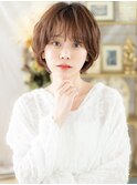 フェザーバングピンクベージュブリーチなしウルフマッシュ30代c8