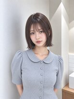 フォト 新宿三丁目(foto)&nbsp;地毛風縮毛矯正韓国風顔まわりレイヤー小顔ボブ切りっぱなしボブ