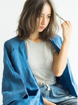 エル(LE)&nbsp;【LE】セピアグレージュノーバングミディ顔周りカット