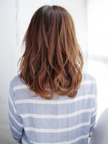 ヘアメイク ナル(hair make nalu)&nbsp;長め前髪のミックスカールスタイル