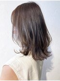 ミディアム レイヤーグレージュ_フリンジウェーブ_ba295692