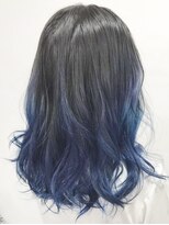 ヘアリゾート エーアイ 上野店α(hair resort Ai) 裾カラーブルー×レイヤーロング