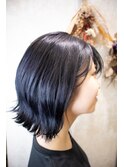 『AuraBeaute京都』ブリーチ無し ブルージュ 暗め ショートボブ