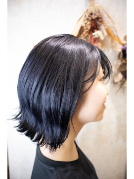オラ ボーテ(Aura Beaute) 『AuraBeaute京都』ブリーチ無し ブルージュ 暗め ショートボブ