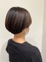 ヘアーデェカラー(hair de KOLOR)&nbsp;【つくば】大人マッシュショート×白髪ぼかしハイライト30代40代