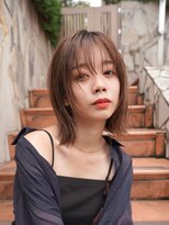ニコ トウキョウ(nico TOKYO) レイヤーカット大人かわいい小顔ひし形ウルフ切りっぱなしボブ  