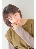 大人かわいいナチュラルボブ/ショートボブ/耳かけショートボブ