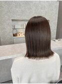髪質改善カラー/艶グレージュ/チョコレートブラウン