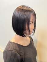 アクアオモテサンドウ(ACQUA omotesando) ☆ミニボブ切りっぱなしボブ透明感カラーラベンダーグレージュ