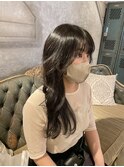 透明感たっぷり暗髪カラー