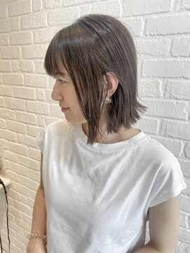 デイジー インデックスヘア 大島店(DAISY index hair) くびレイヤーエモージュ前髪アッシュベージュマチルダボブミディ
