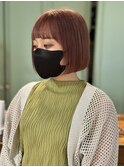 ピンクブラウン ミニマルボブ　池袋