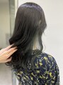 ネオンヘアー(neon hair) カーキイヤリングカラー×ロングスタイル