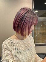 シン カフネ(Shin Kafune)&nbsp;BOBカラー/ベビーピンク/ホワイトピンク/ぱっつん前髪/オンブレ