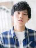 セミウエットくせ毛風な束感こなれマッシュパーマV南越谷