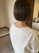 リュンヌ 門前仲町(lune)&nbsp;切りっぱなしボブハイライトベージュカラーショートレイヤーロブ