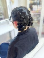 推し活 ライブ ファンミ  イベント 量産型 編み込みお団子ツイン
