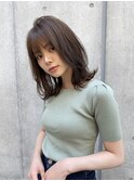 【Lond佐野】ボブルフ 黒髪ネビージュ小顔ワンレンショート