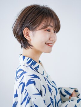 インセプション 銀座(INCEPTION) 切りっぱなしショート・ボブ/絶壁解消/前髪なし/20代/30代/丸顔