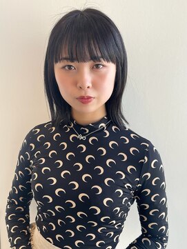 イヴォークトーキョーオーサカ(EVOKE TOKYO osaka) 切りっぱなしボブ 髪質改善 ワイドバング 暗髪