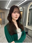 博多/韓国ヘア/マロンブラウン/顔周りカット/ベージュ/レイヤー