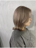 #ミルクティーベージュ×くびれボブ