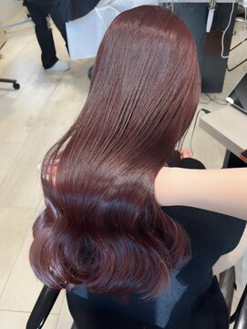 ユーフォリア 銀座本店(Euphoria) Mako ピンクブラウン モテ髪 ブリーチなし 透明感カラー